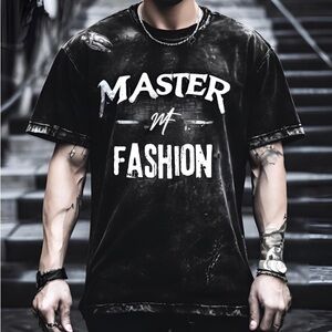 Black acid washed Mast3r Fashion tee